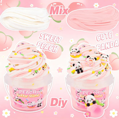 Unicorn Pink Clear Slime Bucket, Soft Stretchy Toy for Kids