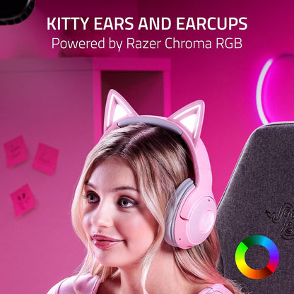 Kraken Kitty V2 BT Wireless RGB Headset, Pink