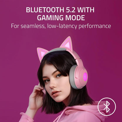 Kraken Kitty V2 BT Wireless RGB Headset, Pink