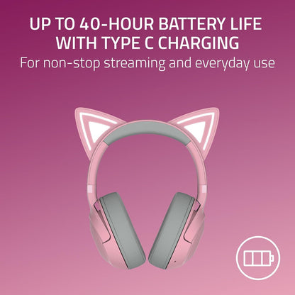 Kraken Kitty V2 BT Wireless RGB Headset, Pink