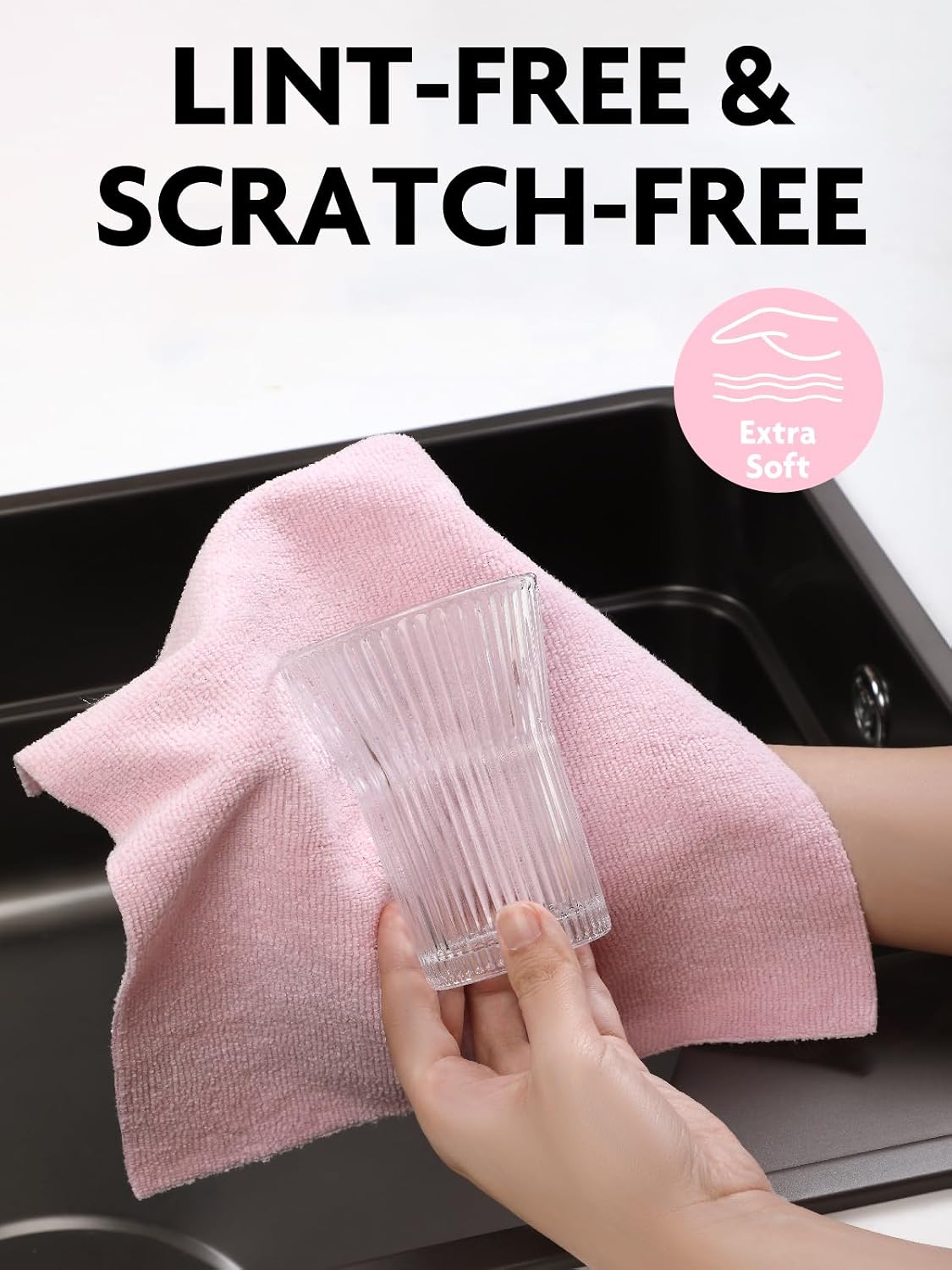 Kitchen Towels Roll, 40 Sheets, 10''x 10'' (Pink, Grayish)