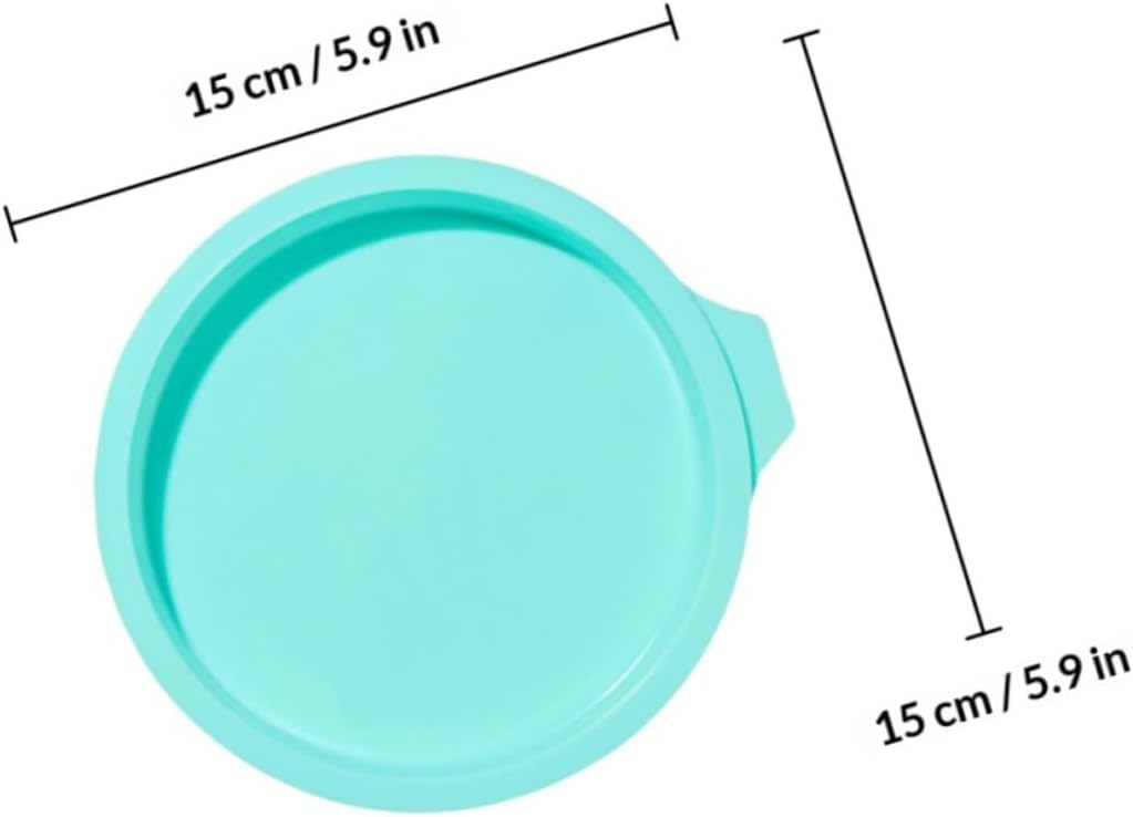 4pcs 6-inch round Silicone Cake Molds Rainbow Layer Cake Pans Non-stick Baking Pans Set in Green and Light Pink for Home Baking