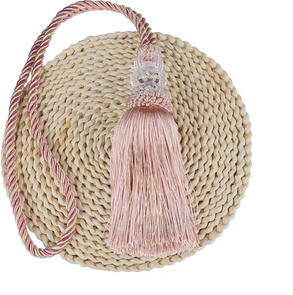 2 Pack Curtain Tiebacks with Tassel, Mix Pink