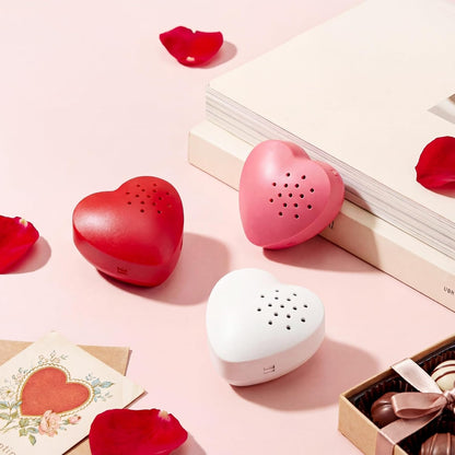 8 Pcs 20 Seconds Valentines Voice Recorder for Stuffed Animal Heart Shape Sound Recorder Push Button Recordable Device Sound Module for Gift Recording Voice Message（Red, Rose Red, Pink, White）