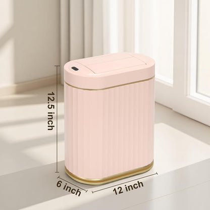 Bathroom Sensor Trash Can, 2 Gallon, Butterfly Lid, Pink