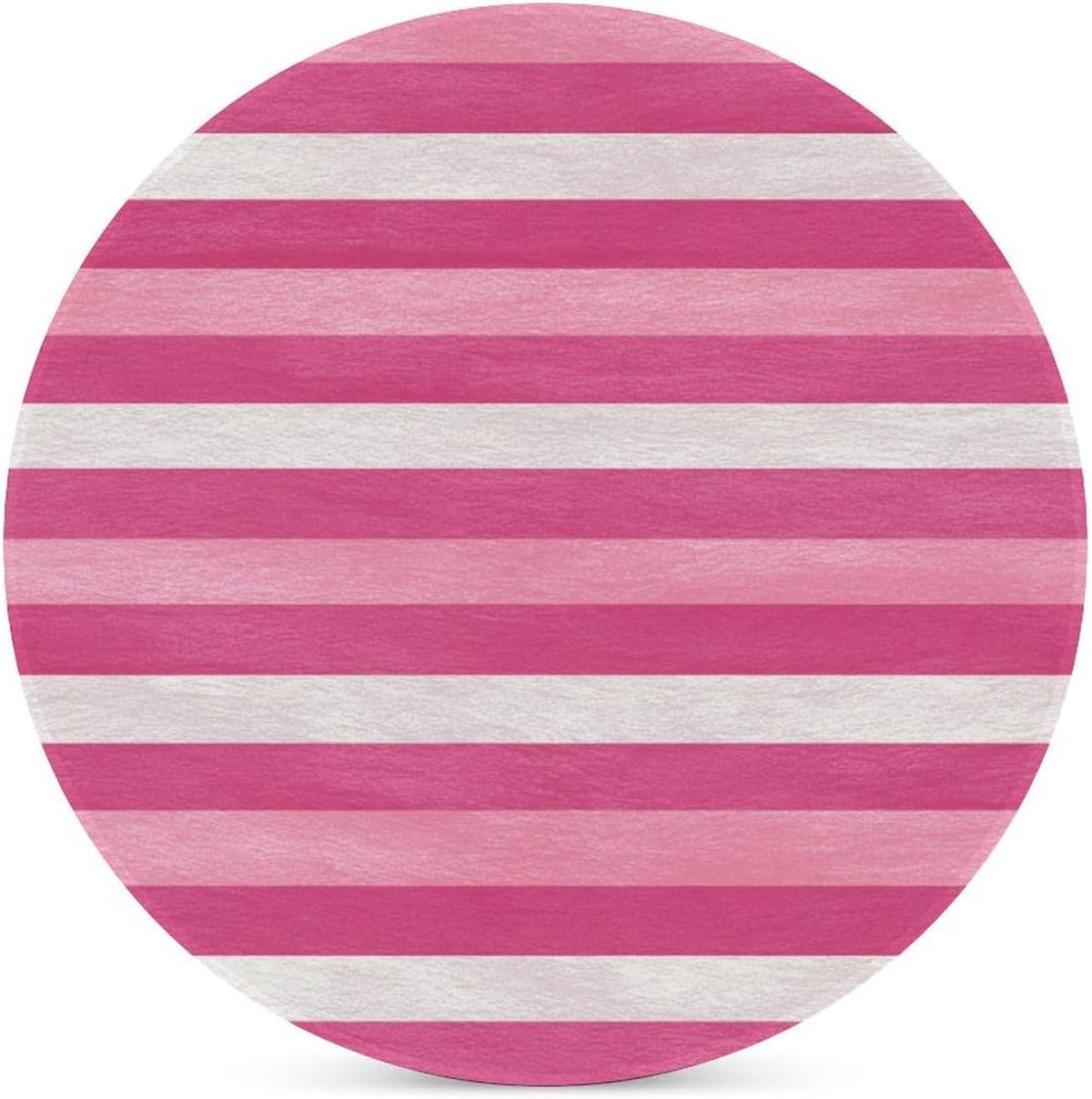 Hot Pink White Horizontal Stripes Pattern Coasters Set of 4 Absorbent Coasters
