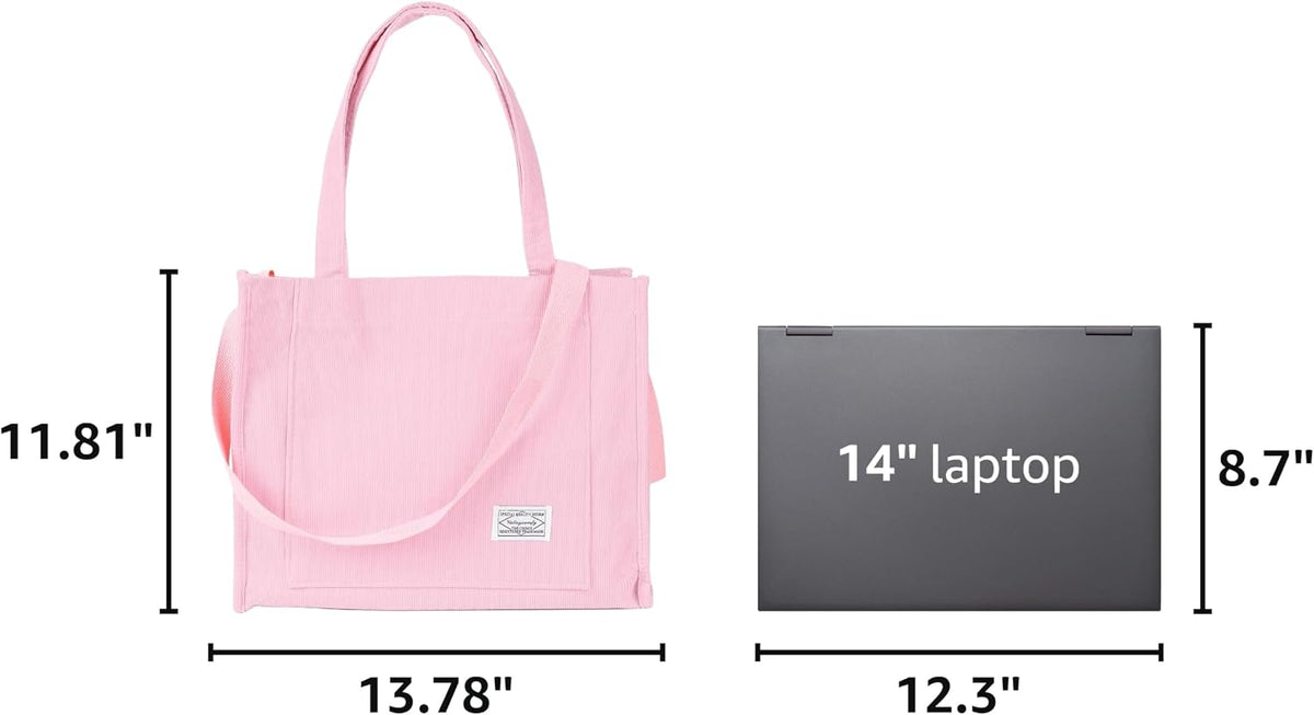 Corduroy Tote Bag for Women Travel Crossbody Bag