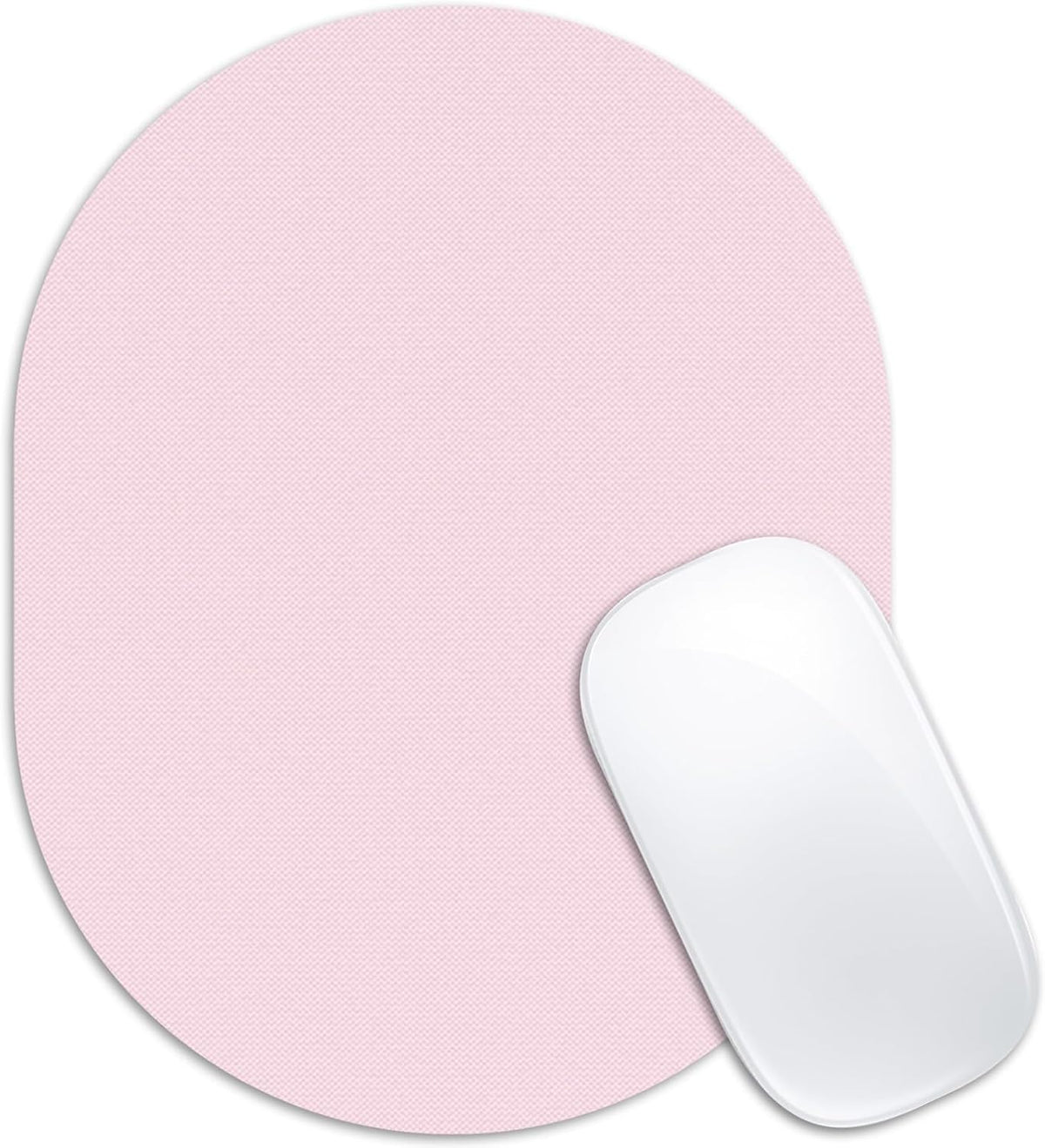 Oval Mouse Pad 6x8in Non-Slip for Laptop,Pink