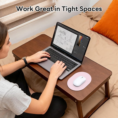 Oval Mouse Pad 6x8in Non-Slip for Laptop,Pink