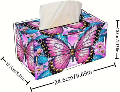 DIY Diamond Art Tissue Box,Butterfly Ideal Gift for Craft Lovers