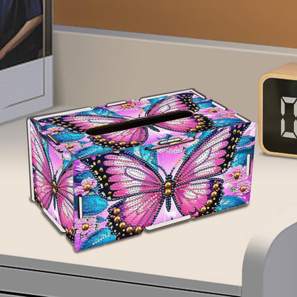 DIY Diamond Art Tissue Box,Butterfly Ideal Gift for Craft Lovers