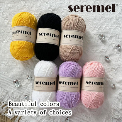 2 Pcs Crochet Yarn, 2 Balls of 100g/280Yards Soft Acrylic Yarns, Assorted Colors 4-ply Yarn for Crocheting and Knitting/DIY (Baby Pink-2)