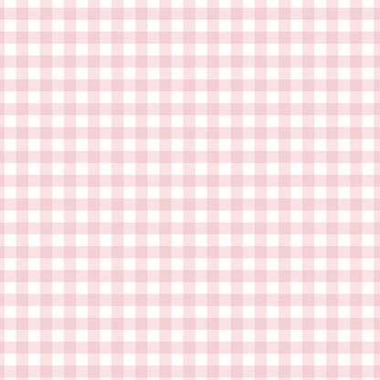 Plaid Peel and Stick Wallpaper, Pink, 17.7 x 197 in