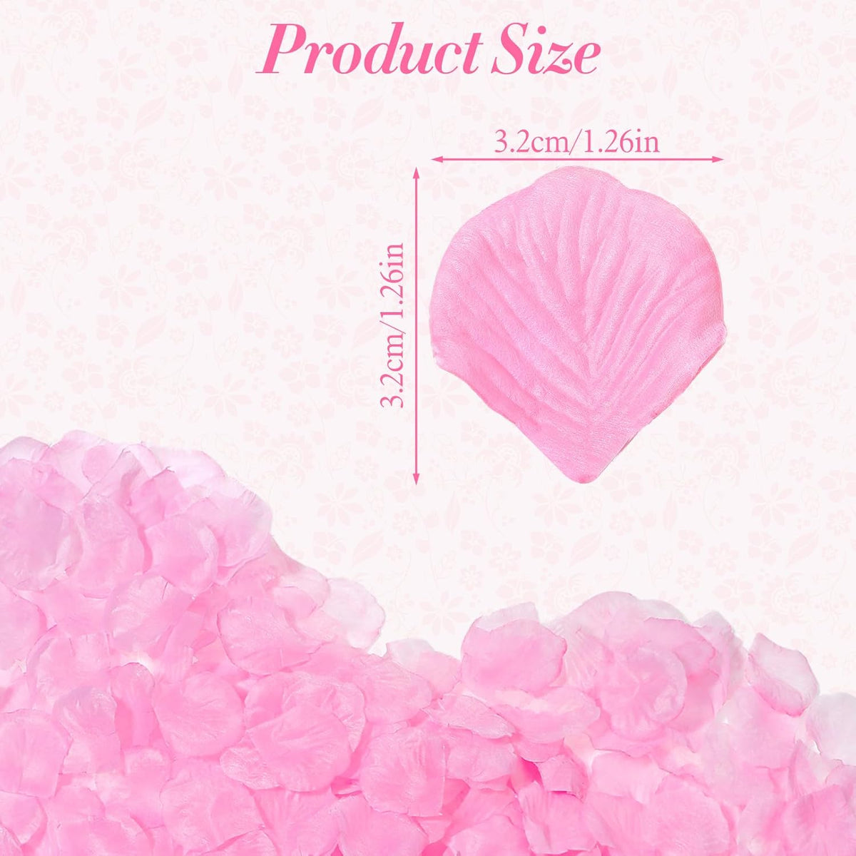 1000PCS Pink Rose Petals, Artificial Silk Flower Petals for Galentines Day Decorations, Fake Pink Petal for Proposal Girl Party Valentine's Day, Romantic Decor for Special Night