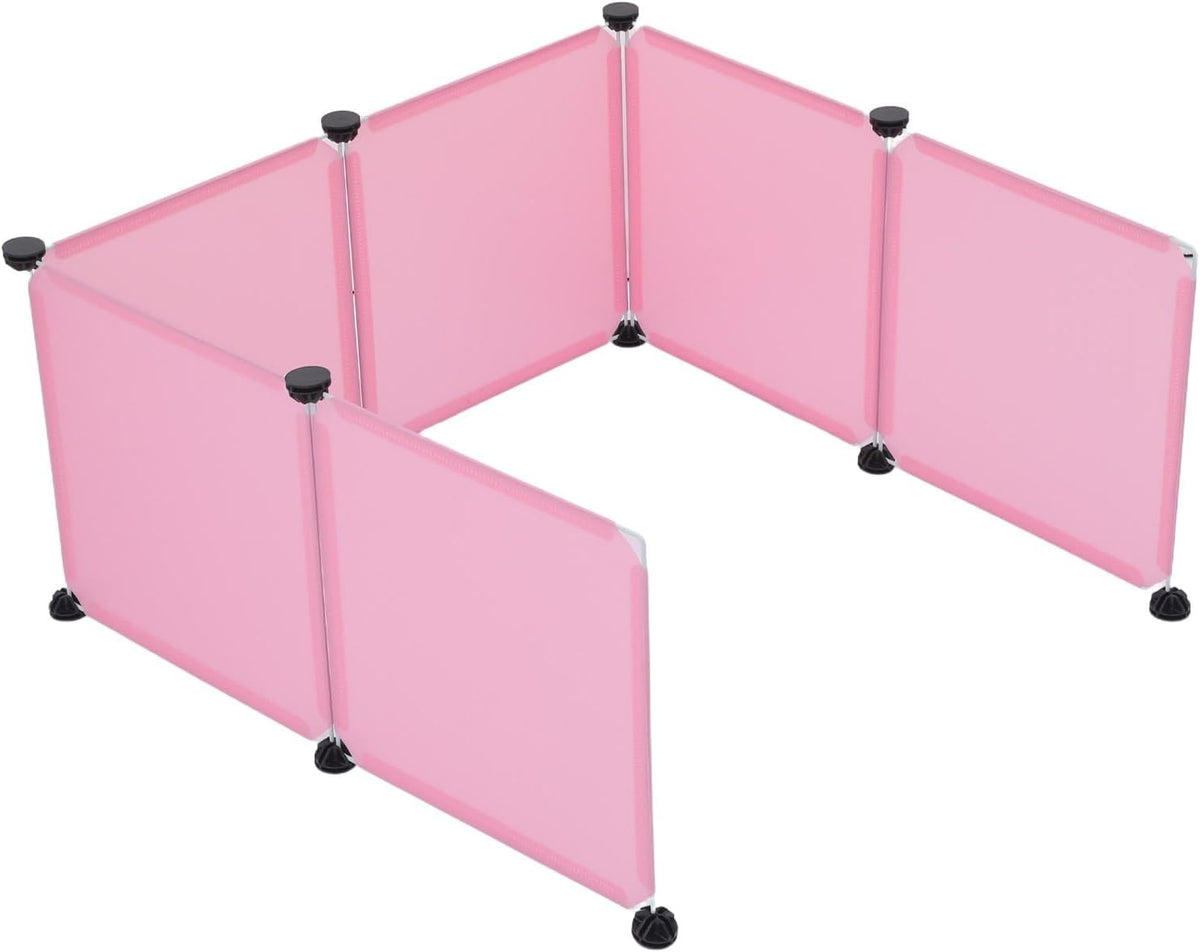 1 Set Dog Litter Box Splash Guard - Anti-Splashing Pee Shields High Wall Reusable for Open Top Litter Pan Indoor Cat Pet Toilet Potty Training Pad Pink