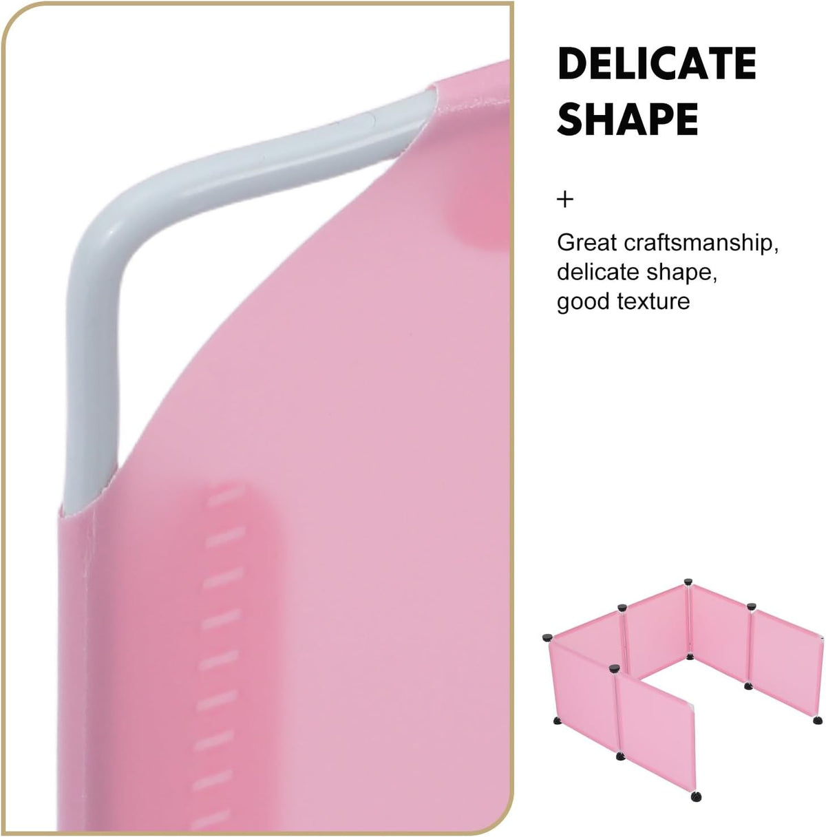 1 Set Dog Litter Box Splash Guard - Anti-Splashing Pee Shields High Wall Reusable for Open Top Litter Pan Indoor Cat Pet Toilet Potty Training Pad Pink