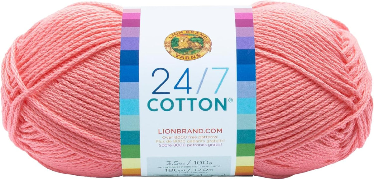 24/7 Cotton Yarn, Pink, 1 Pack