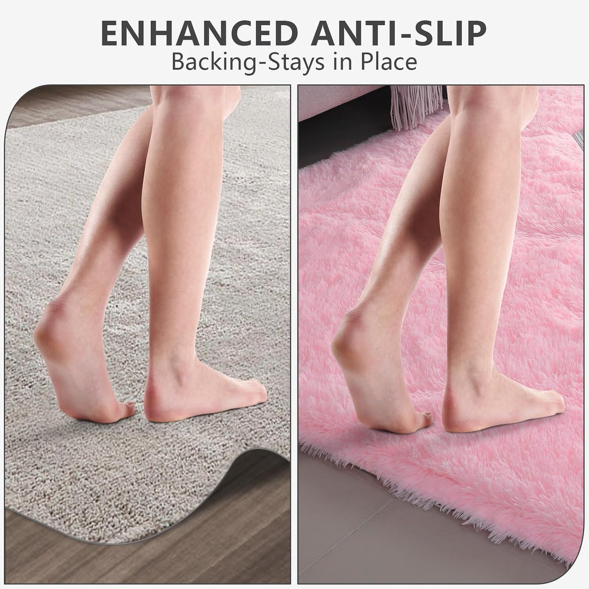 Shag Area Rugs for Bedroom Living Room,4X6 Ultra Soft Fluffy Area Rugs for Dorm,Indoor Carpet Plush Rugs for Living Room Home Decor,Pink