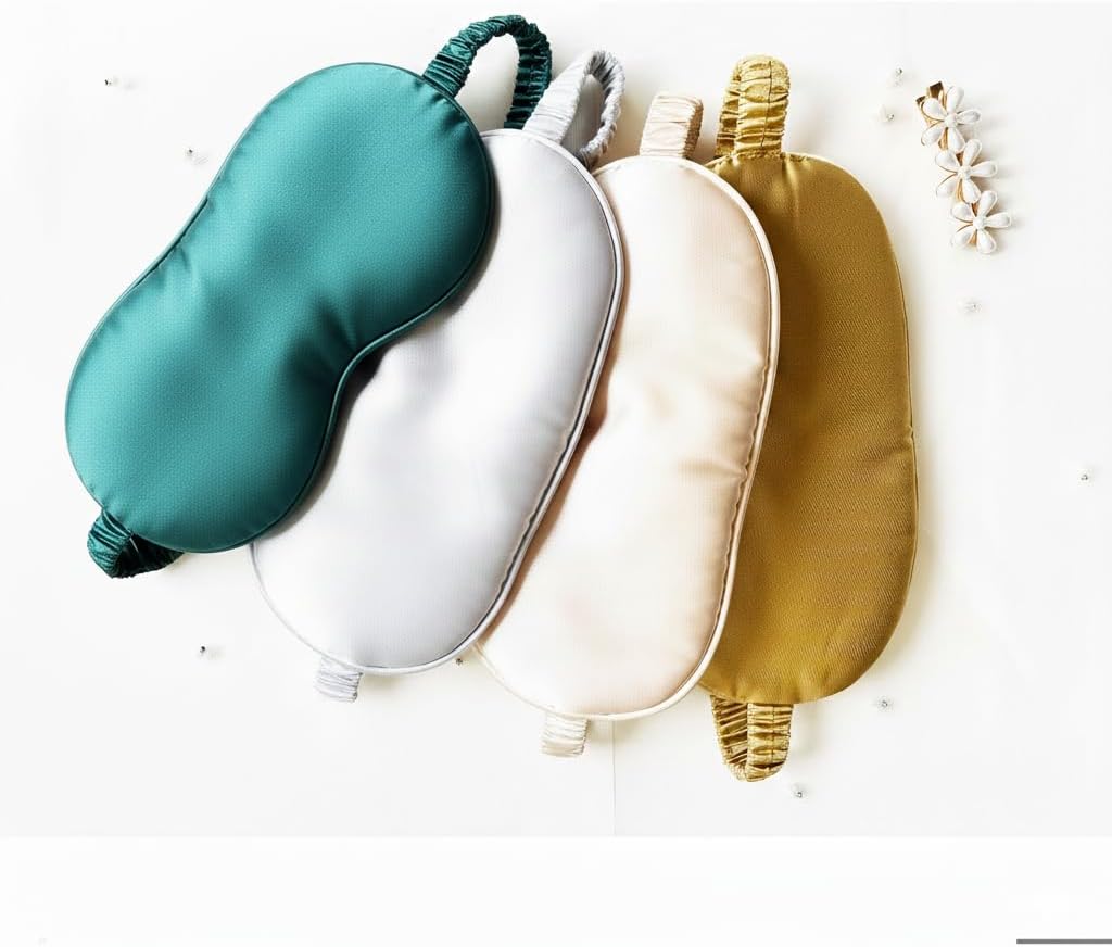 Sleep Mask - Silk Eye Cover for Sleeping with Satin Storage Bag Pink 3 Pcs Save 20%