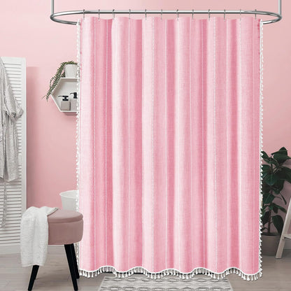 BTTN Blush Boho Farmhouse Linen Heavy Duty Cloth Set, 72x72