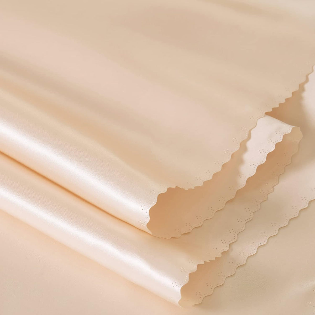 Peach Satin Tablecloth 60 x 102 Inches