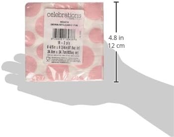 Pastel Pink Chevrons and Dots Printed Beverage Napkins (16 ct)