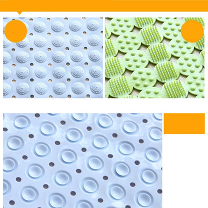 Pink TPR Bath Mat with Dots 46x48cm Suction Cups Non Slip