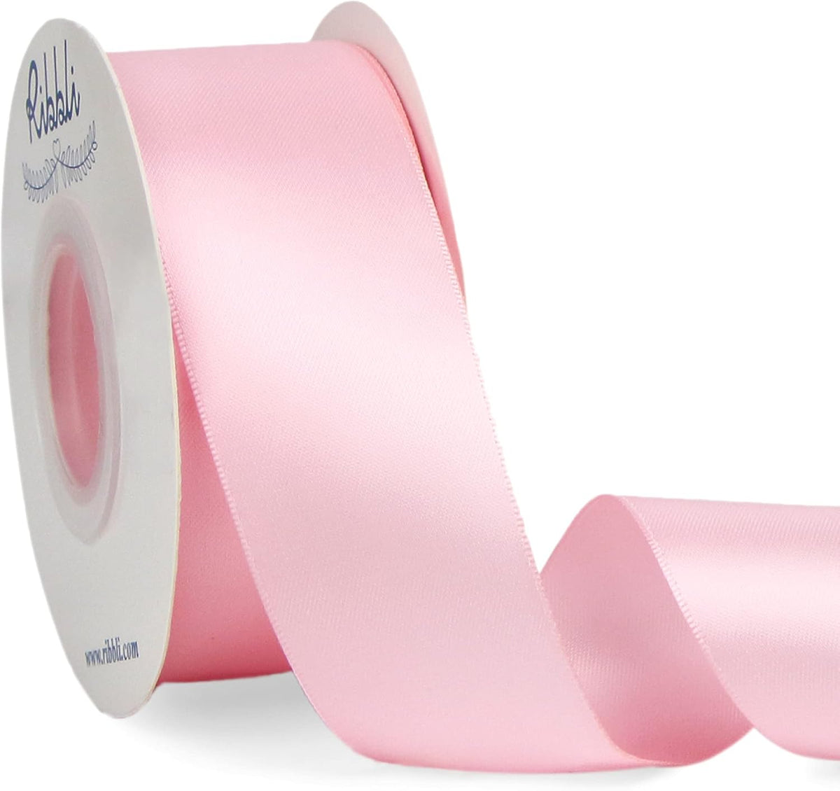 Light Pink Double Faced Satin Ribbon,1-1/2” x Continuous 25 Yards,Use for Bows Bouquet,Gift Wrapping,Baby Shower,Floral Arrangement
