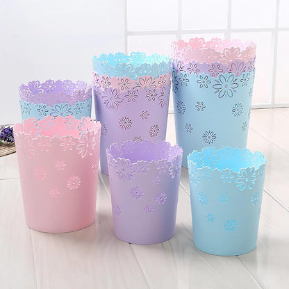 Small Pink Trash can 1.8 Gallons Bedroom Wastebasket Garbage Can