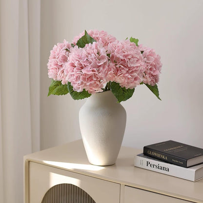 20" Real Touch Hydrangea Artificial Flowers,Pink,4PCS