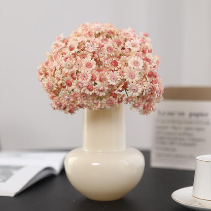10pcs Pink Artificial Wild Daisy Flowers with Stems for Flora Arrangement