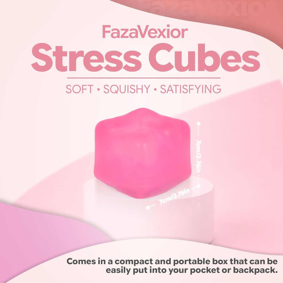 Jumbo Stress Cube Squishy Toy, 2.75" Sensory Fidget Toy
