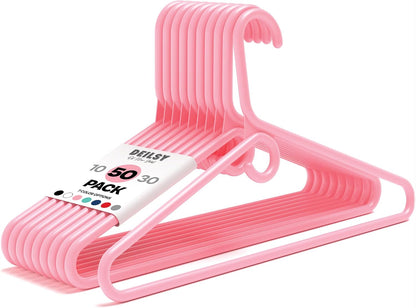 ™ Heavy Duty Plastic Hangers 50 Pack Thick Pink Heavy Duty Hangers