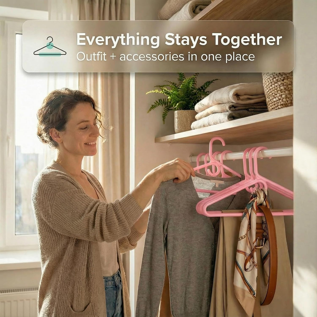 ™ Heavy Duty Plastic Hangers 50 Pack Thick Pink Heavy Duty Hangers