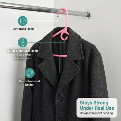 ™ Heavy Duty Plastic Hangers 50 Pack Thick Pink Heavy Duty Hangers