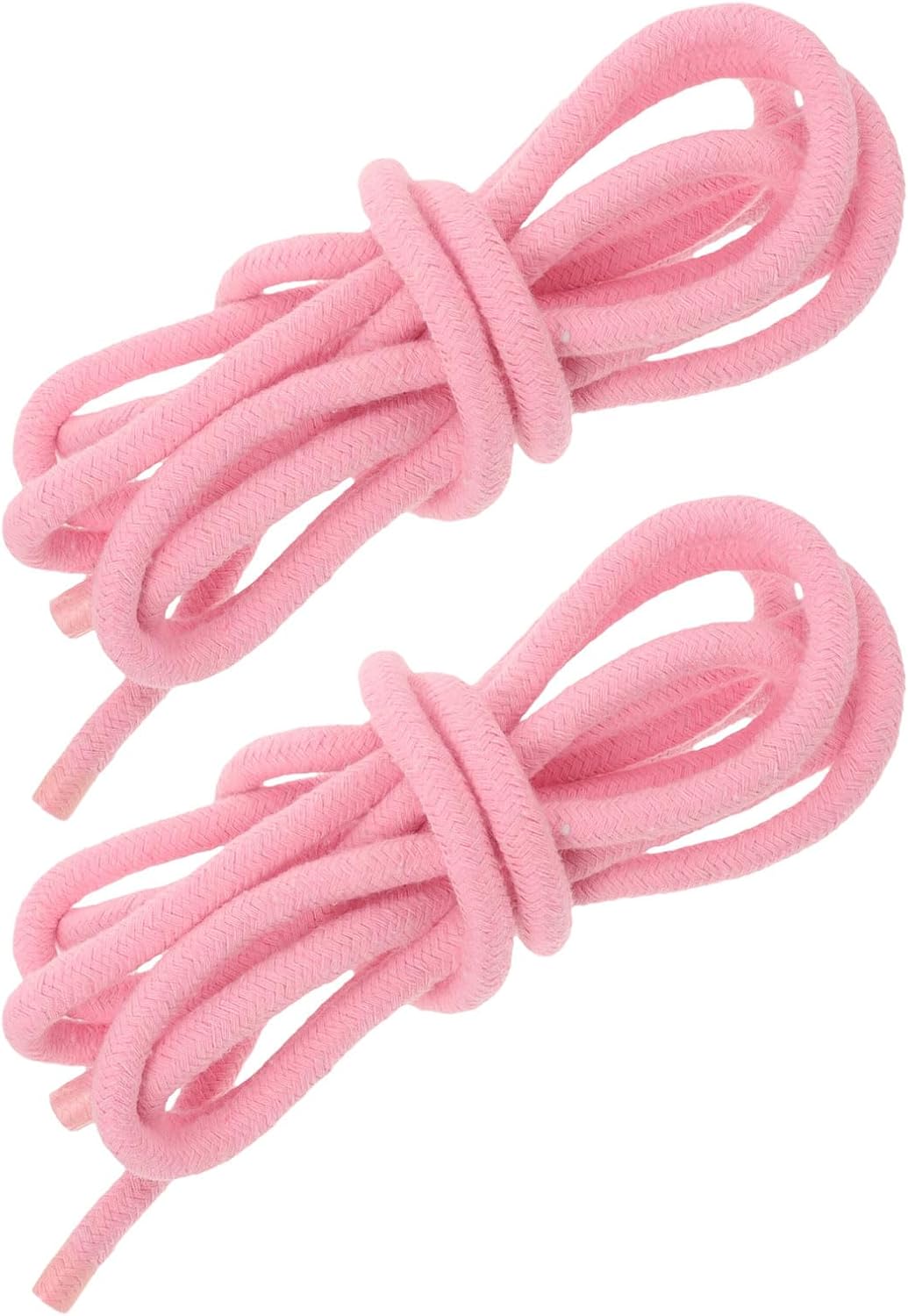 2pcs 3 Meter Cotton Fitness Jump Ropes Light Pink Gym Workout Training Ropes for Men Women Outdoor Exercise Skipping for Speed and Endurance
