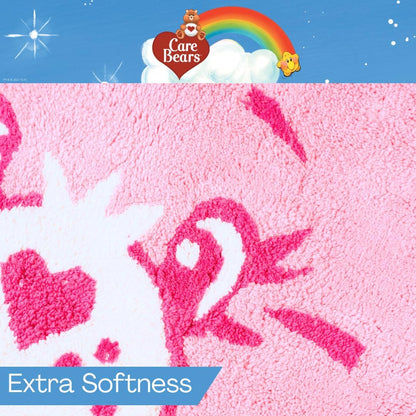 Care Bears Cheer Bear Pink Cotton Non Slip Plush Bathroom Mat Rug (Officially Licensed Product)