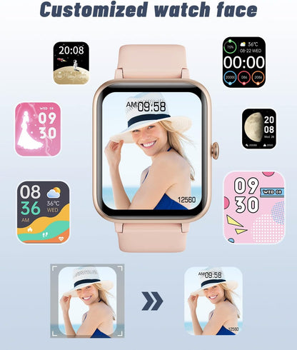 Smart Watch for Women, Bluetooth Call, for iPhone Android Pink