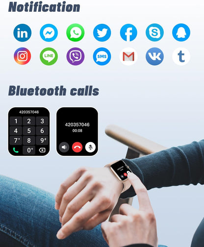 Smart Watch for Women, Bluetooth Call, for iPhone Android Pink