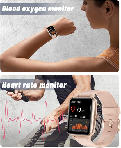 Smart Watch for Women, Bluetooth Call, for iPhone Android Pink