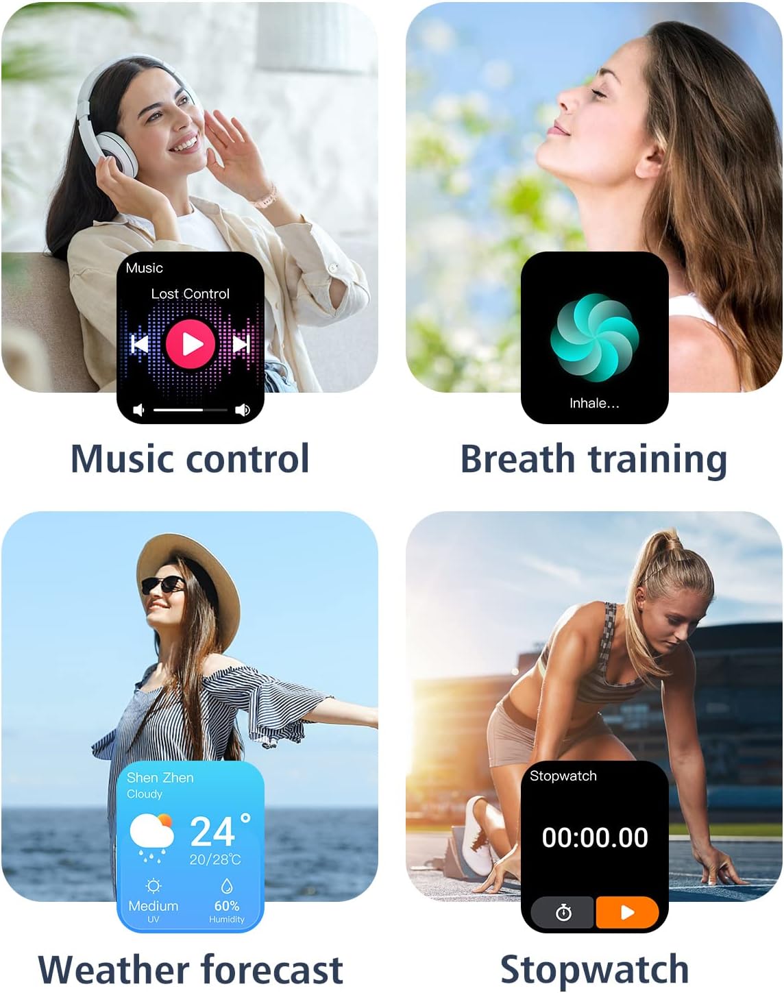 Smart Watch for Women, Bluetooth Call, for iPhone Android Pink