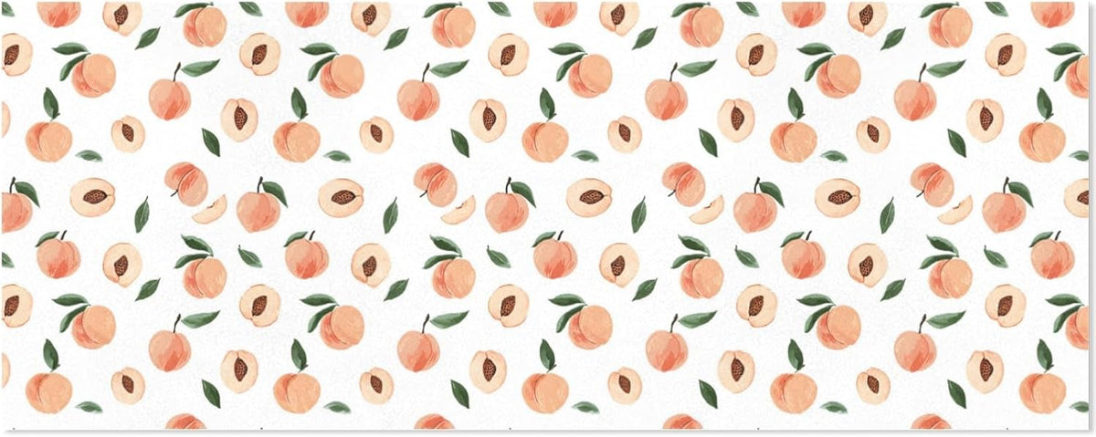 Cute Peaches Pattern Design Birthday Wrapping Paper Roll, Mini Roll Gift Wrap Perfect for Weddings, Brides, Holidays, Baby Showers - 58 x 22.8 inches
