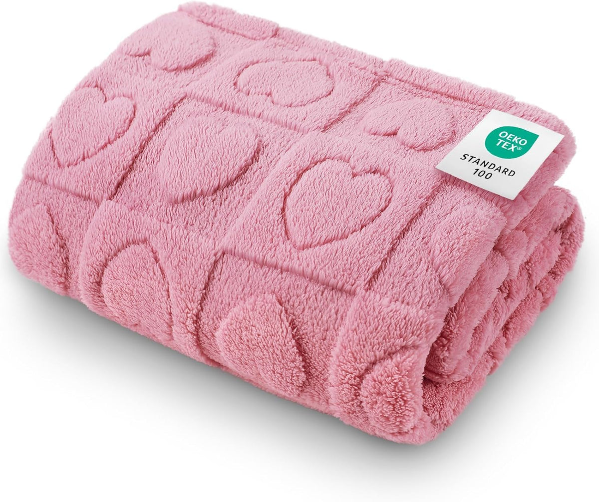 Small Dog Blanket Washable Pet Bed Cover Soft Fluffy Puppy Blanket with Premium Fleece 300GSM Cozy Calming Cat Blankets for Indoor Cats Pink 30x20 inch
