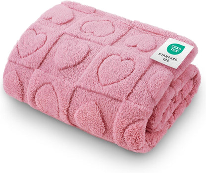 Small Dog Blanket Washable Pet Bed Cover Soft Fluffy Puppy Blanket with Premium Fleece 300GSM Cozy Calming Cat Blankets for Indoor Cats Pink 30x20 inch