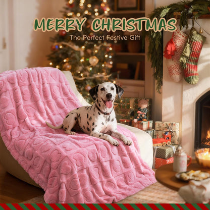 Small Dog Blanket Washable Pet Bed Cover Soft Fluffy Puppy Blanket with Premium Fleece 300GSM Cozy Calming Cat Blankets for Indoor Cats Pink 30x20 inch