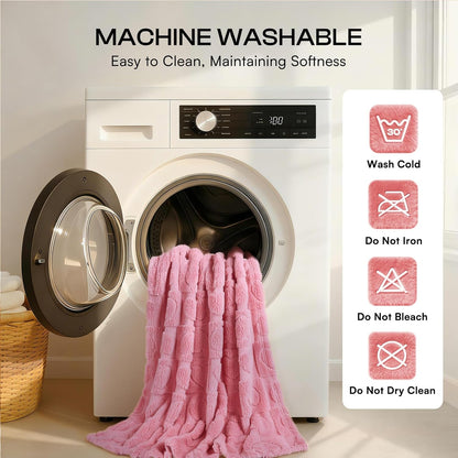 Small Dog Blanket Washable Pet Bed Cover Soft Fluffy Puppy Blanket with Premium Fleece 300GSM Cozy Calming Cat Blankets for Indoor Cats Pink 30x20 inch