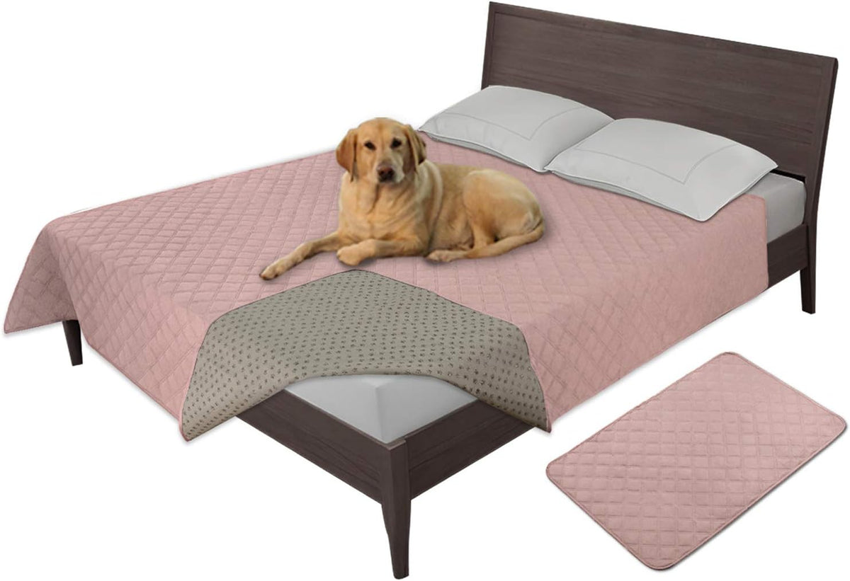 Waterproof Dog Bed Cover, Non-Slip Pet Blanket, 68x82in, Pink