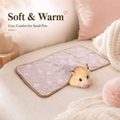 Grddaef Guinea Pig Fleece Blankets 6 Pieces Waterproof & Washable Small Animal Cage Liners Sleep Mat Bedding Pad for Hamster Chinchilla Rabbit Hedgehog (S-7.9 x 7.9 Inch)