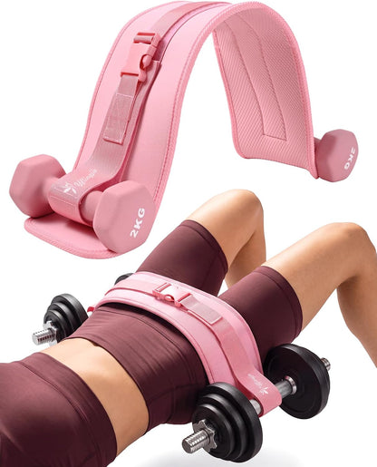 Hip Thrust Belt, Leather Dumbbell Booty Workout Belt