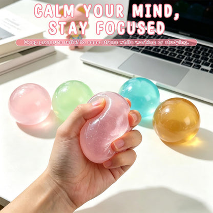 Coconut Oil Squishy, Coconut Oil Stress Ball – Formable No-Rebound Stress Relief Balls, for Adult Calming Desk Decor Anxiety Relief Gifts (Pink)